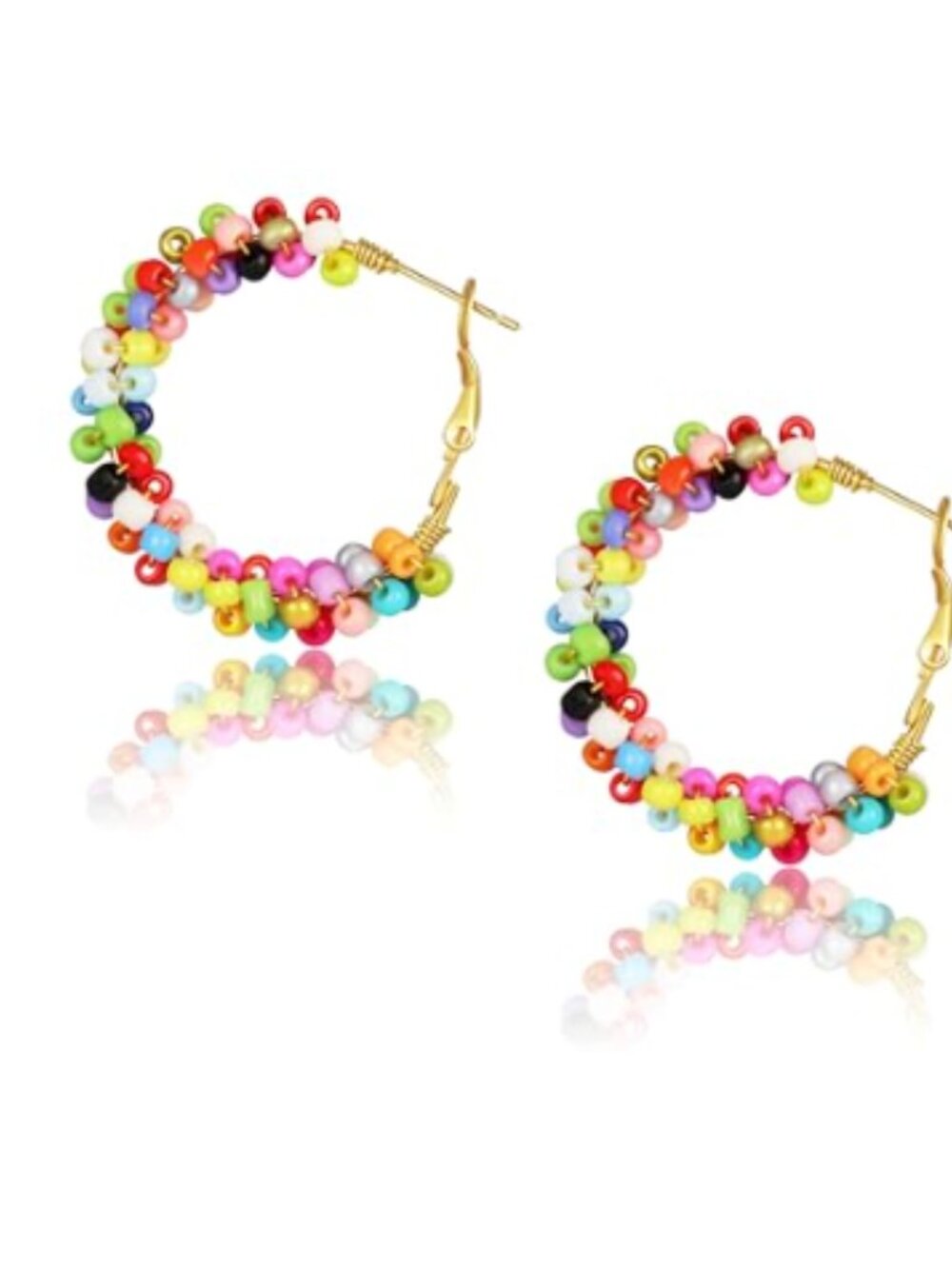 Beaded Hoop Earrings